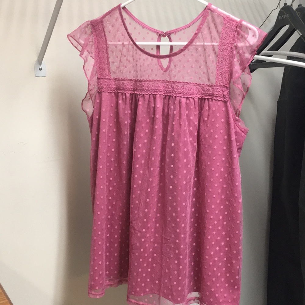 No boundaries pink lacy shirt XXL